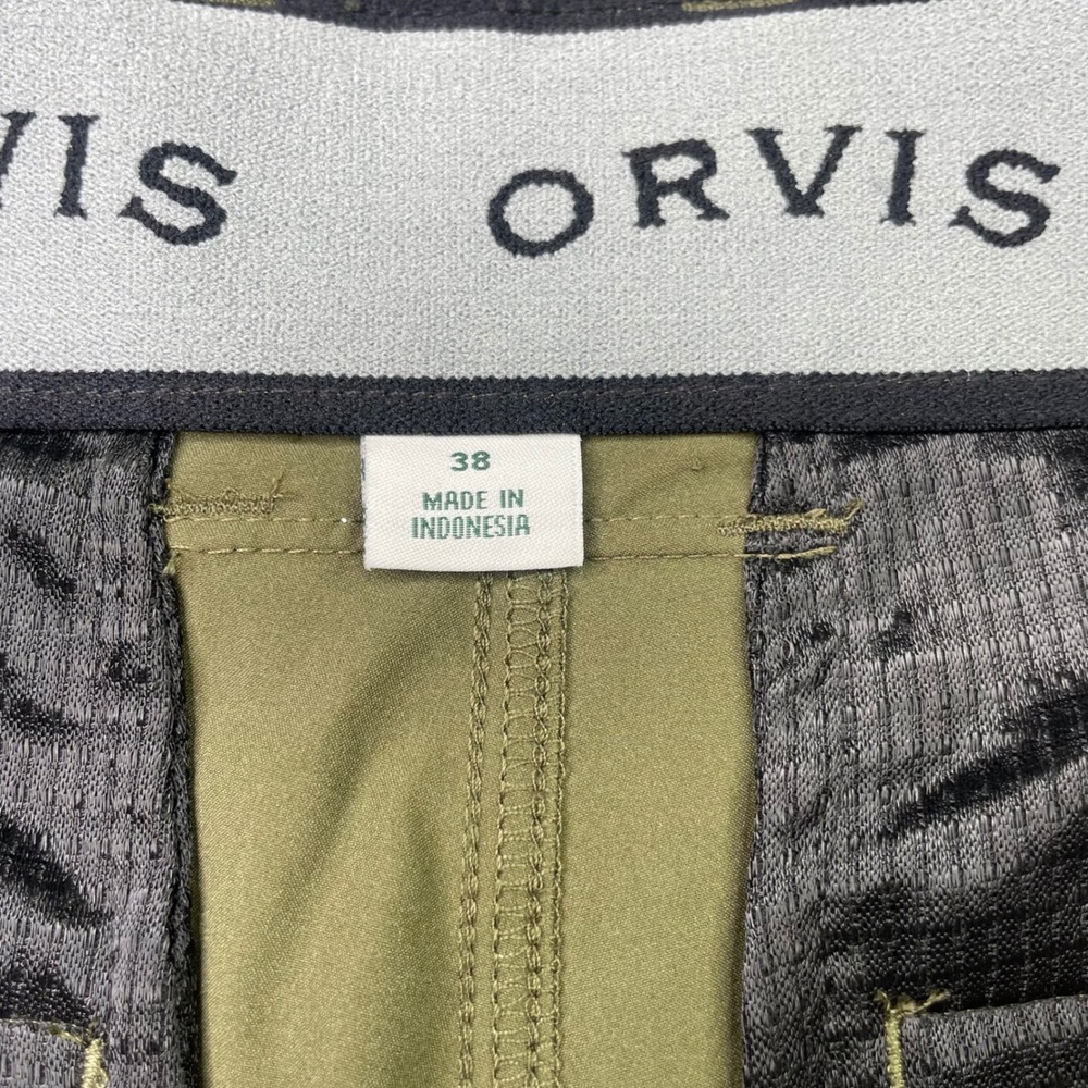 Orvis Cargo Shorts Mens 38 Green Hiking Outdoor Web Belt Lightweight Pocketed - Picture 3 of 10